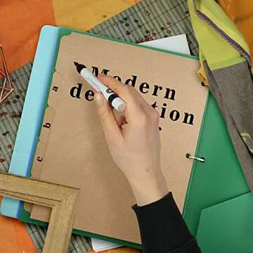 Durable 3 Ring Binder Dividers with Customizable Tabs