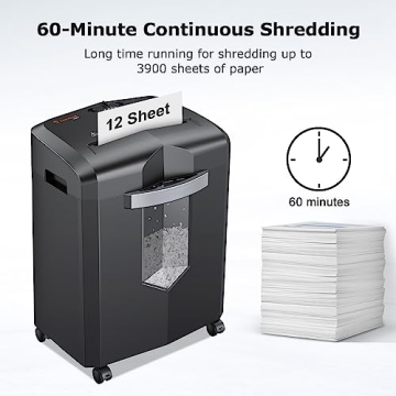 Bonsaii Shredder - 12 Sheets, 60 Mins, Secure Cut