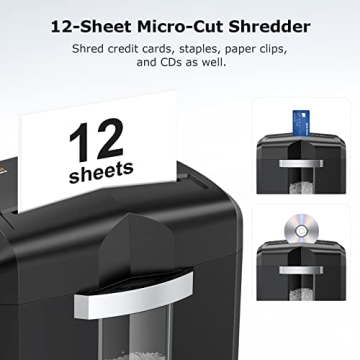 Bonsaii Shredder - 12 Sheets, 60 Mins, Secure Cut