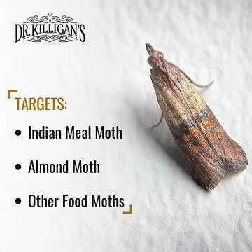 Dr. Killigan's Premium Double Potent Pantry Moth Traps with Pheromones Prime, Sticky Indian Meal Moth Traps for Kitchen, How to Get Rid of Moths in House, Organic Moth Pheromone Traps (6 Pack, Black)