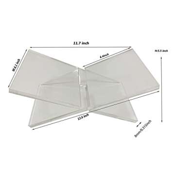 Ritadeshop Transparent Acrylic Book Stand/Holder - Stylish & Sturdy Display