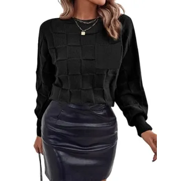 SHEWIN Fall Batwing Sleeve Knit Sweater for Women