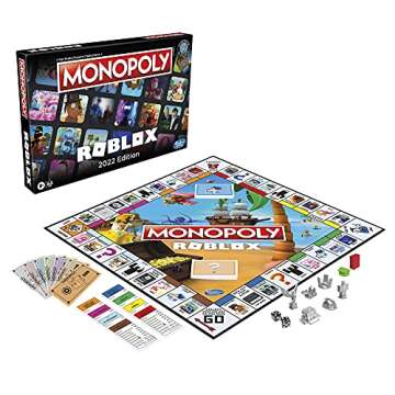 Monopoly: Roblox 2022 Edition Board Game - Buy, Sell, Trade Popular Roblox Experiences [Includes Exc...