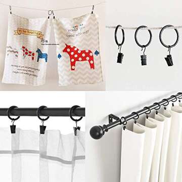 JANYUN Heavy-Duty Hook Clip Set for Home & Crafts
