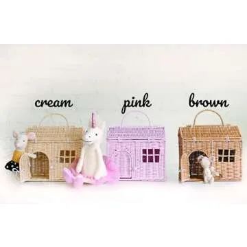 Rool Rattan House Basket for Kids Toy Storage