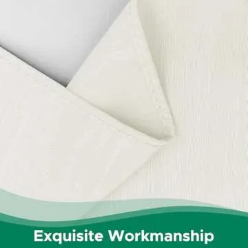Biscaynebay Wrap Around Bed Skirts for Queen Beds 16" Drop, Ivory Adjustable Elastic Dust Ruffles Easy Fit Wrinkle & Fade Resistant Silky Luxurious Fabric Solid Machine Washable