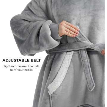 Bedsure Long Sherpa Wearable Blanket - Ultimate Comfort