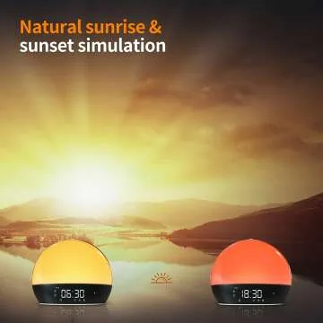 Smart Sunrise Alarm Clock with Bluetooth and Sounds