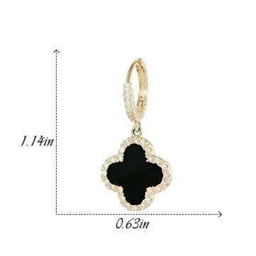 Elegant Four Leaf Clover Earrings - Lucky Sparkling Designs for Women
