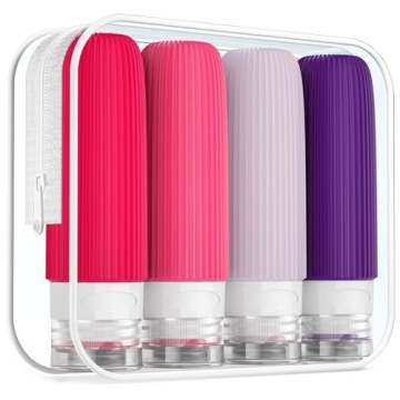 Mrsdry Travel Bottles for Toiletries, Tsa Approved 3oz Portable Travel Bottles, BPA Free Leak Proof ...