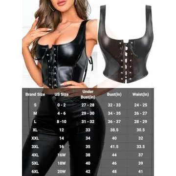 ChiaoLezhee Corset Top for Women Plus Size Elegance