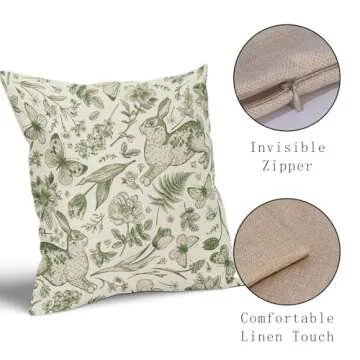 Elegant Cozywisper Spring Bunny Pillow Covers for Every Home