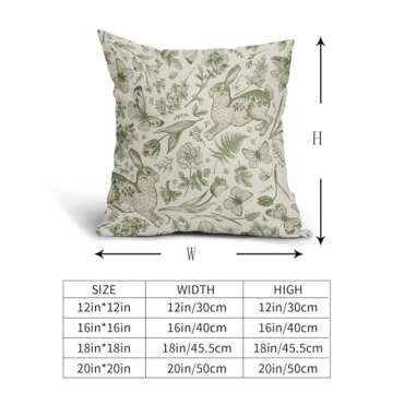 Elegant Cozywisper Spring Bunny Pillow Covers for Every Home