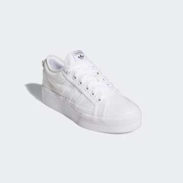 adidas Originals Women's Nizza Platform, White/White/White, 7.5