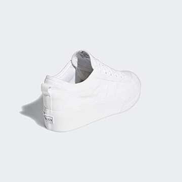 adidas Originals Women's Nizza Platform, White/White/White, 7.5