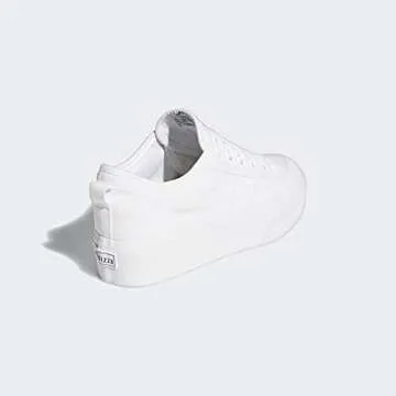 adidas Originals Women's Nizza Platform, White/White/White, 7.5