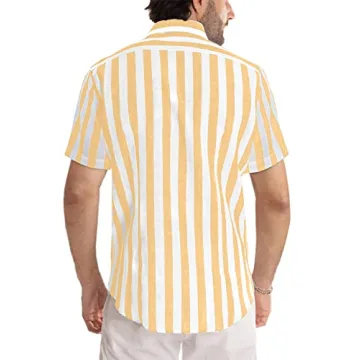 Stylish JMIERR Men's Casual Short Sleeve Dress Shirt