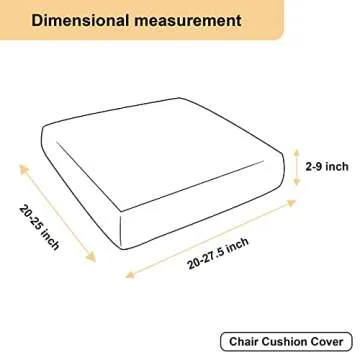 DyFun Couch Cushion Cover Stretch RV Seat Cover Cushion Knit Slipcover Furniture Protector Reversible Cover in Living Room for Settee (Chair Cushion, Beige), 1 Count (Pack of 1)