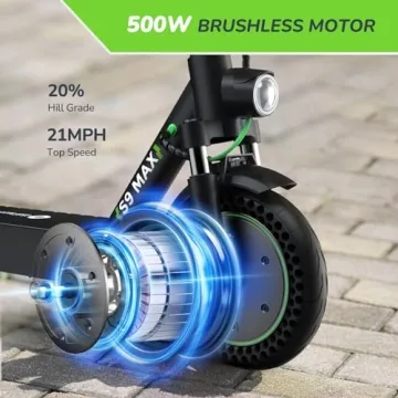 isinwheel S9MAX Electric Scooter 22 Miles Range 21 MPH