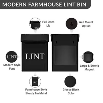 Calindiana Magnetic Lint Bin - Modern Farmhouse Laundry Solution