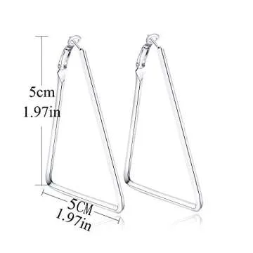Stylish YUKHINS Triangle Hoop Earrings for Any Occasion