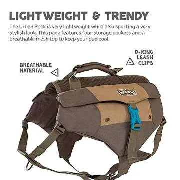Outward Hound Denver Urban Pack Dog Backpack, Small/Medium