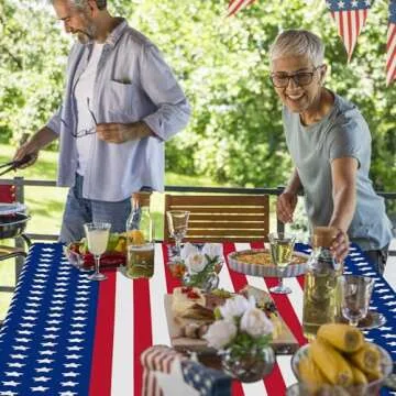 QZYL Patriotic Tablecloths for 4th of July Celebrations
