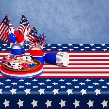 QZYL Patriotic Tablecloths for 4th of July Celebrations