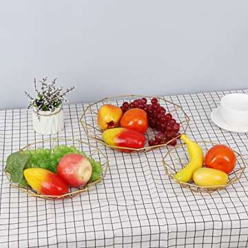 RAUVOLFIA 3-Tier Fruit Basket Stand for Kitchen & Dining