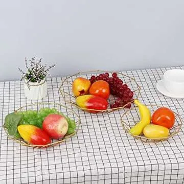 RAUVOLFIA 3-Tier Fruit Basket Stand for Kitchen & Dining