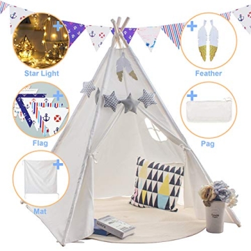 Teepee Play Tent for Kids with Carry Case and Gifts