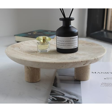 Nawgnail Handmade Travertine Fruit Bowl for Kitchen Decor