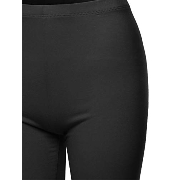 Discover A2Y Basic Cotton Mid Thigh Bermuda Shorts in Black