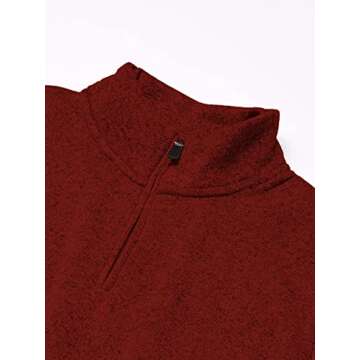 Wrangler Authentics Men's Long Sleeve Fleece Quarter-Zip Sweater