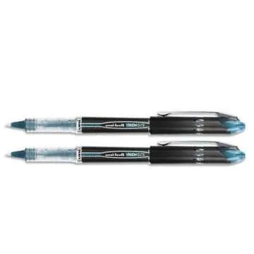 Uniball Vision Elite Stick Roller Ball Pens - Blue-Black, Micro Point - 2 Pack