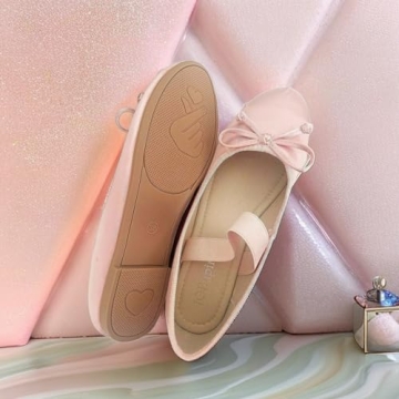 JOEupin Women’s Ballet Flats Elastic Strap Comfortable Shoes