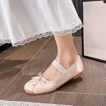 JOEupin Women’s Ballet Flats Elastic Strap Comfortable Shoes