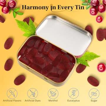 GRETHER'S Sugarfree Redcurrant Pastilles - Natural Dry Mouth Relief - Soothing Throat & Healthy Voic...