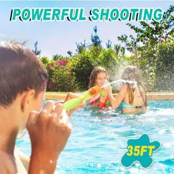 Elovien Water Soaker Blaster, 16 Pack Pool Water Guns Bulk, 35 ft Range Squirt Guns for Kids, Water Squirter Shooter for Summer Outdoor Game Pool Beach Party