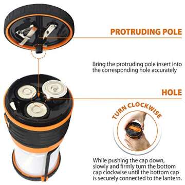 LED Camping Lantern 1800LM Brightness with 4 Modes