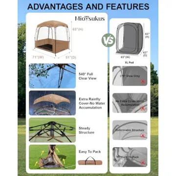 MioTsukus Sports Tent – All Weather Shelter for 6