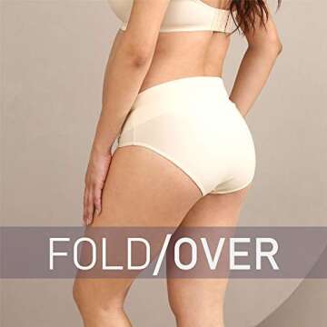 Intimate Portal Maternity Underwear Cotton Pregnancy Postpartum Panties Foldable Under the Bump Briefs 6-Pk Epitome S
