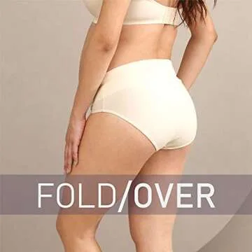 Intimate Portal Maternity Underwear Cotton Pregnancy Postpartum Panties Foldable Under the Bump Briefs 6-Pk Epitome S