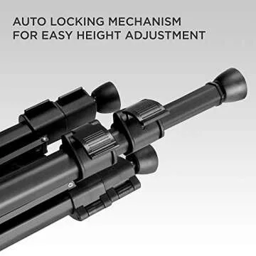 "Polaroid 72"" Premium Tripod | Durable, Compact & Lightweight | 3-Section Flip-Lock | Multi-Function Pan Head | Additional Quick Release Plate | Includes Carrying Case", black (PLTRI72)