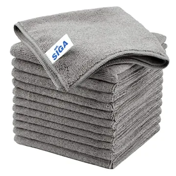 MR.SIGA Microfiber Cleaning Cloths - All-Purpose & Streak-Free Pack of 12