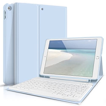 aoub Keyboard Case for iPad 9th Generation 2021/8th Gen 2020/7th Gen 2019 10.2 Inch, Detachable Wire...