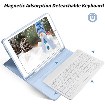 aoub iPad Keyboard Case with Detachable Wireless Keyboard