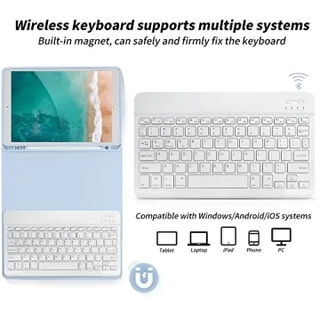 aoub iPad Keyboard Case with Detachable Wireless Keyboard