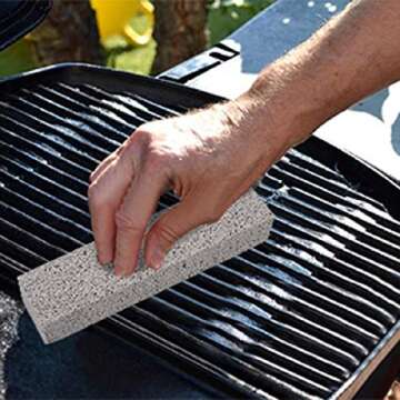 PUMIE Pumice Scouring Stick for Cleaning Toilet Rings Stain & Hard Water Rings, Extra Strong Heavy Duty Pumice Stone for Toilet Cleaning, Rust, Grills, Tough Bathroom, Ovens, Pools & Tubs - Pack of 3