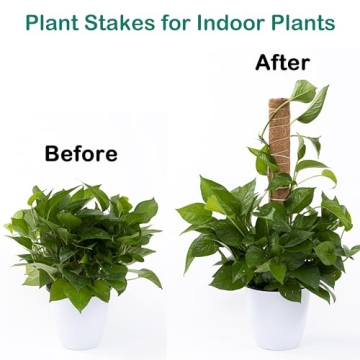 63 Inch Moss Pole for Plants Monstera, 4 Pack 19.9 Inch Moss Poles for Climbing Plants Monstera, Plant Stakes for Indoor Plants, Coco Coir Monstera Plant Support Stakes